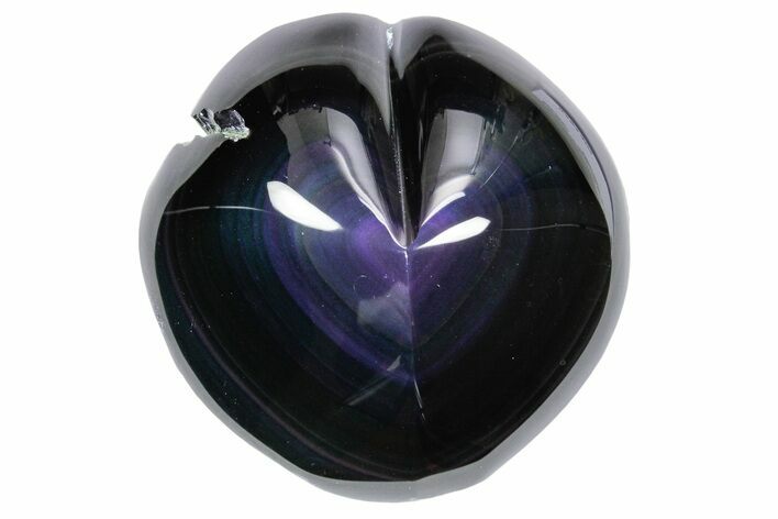 Polished Rainbow Obsidian Heart - Mexico #362209